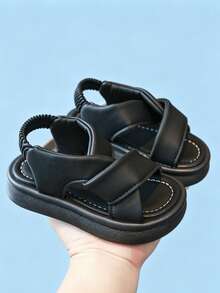 Girls' Summer 2026 New Style Kids' Sports Non-Slip Soft Sole Beach Sandals, Fashion Slip-On Shoes For Middle And Older Children - Black - View 3