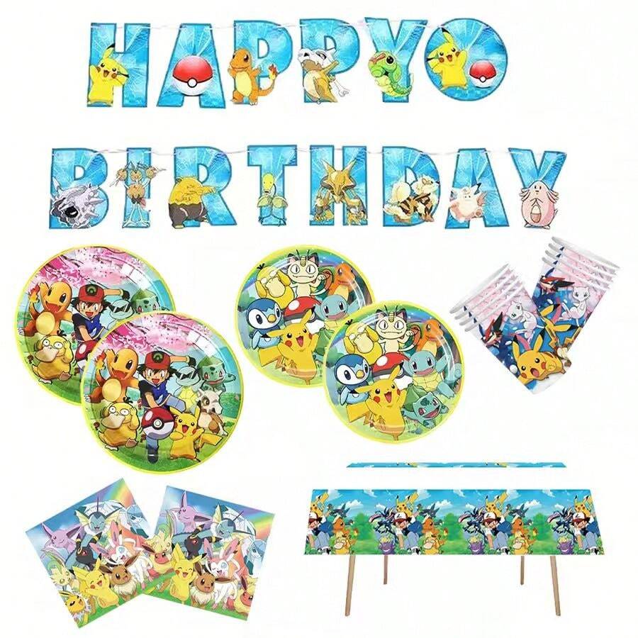 Bộ 51 món đồ dùng tiệc chủ đề Anime, bộ đồ dùng bàn tiệc sinh nhật dùng một lần cho 10 người, bao gồm đĩa, cốc và khăn giấy. Đồ trang trí lễ hội phù hợp cho cắm trại, dã ngoại, tiệc nướng sân vườn và trang trí tiệc, món quà hoàn hảo cho người hâm mộ. Lý tưởng cho tiệc Halloween, Giáng sinh, Lễ Tạ ơn và sinh nhật. Cũng là đồ trang trí hoàn hảo cho Halloween, Giáng sinh, Lễ Tạ ơn và các bữa tiệc, và là món quà bất ngờ tuyệt vời cho người hâm mộ. - Nhiều màu - Xem 1
