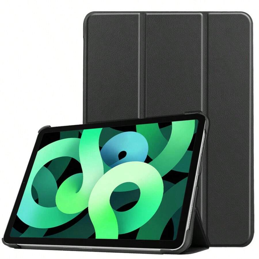 TIANYIMING 1件可折疊支架平板保護殼，相容 iPad A16 (11代/10代)、9代/8代/7代 (10.2 吋)、Air (10.9 吋)、Pro (11 吋)、Air (13 吋)、Pro (12.9 吋)、GalaxyTab S9/A9/S9 FE 2023/S10 LITE/S11/A11 Plus/S9+/S9 SE 2023/S10+/S10FE+ 系列、MatePad 系列/Honor Pad 系列/Pad 系列/Tab 系列配件，黑色
