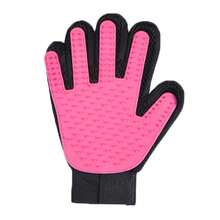 1pc Pet Silicone Grooming Glove, Cat & Dog Bathing Massage Deshedding Brush, Gentle Hair Removal Comb, Suitable For Daily Cleaning - Pink - View 2