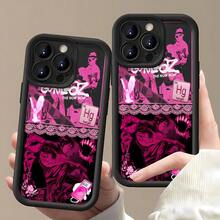 Tema de Pink  The Now Nowfunda de teléfono Fundas compatibles con ,Apple,VIVO,OPPO,,, y Honor.Fabricadas en silicona TPU,ofrecen protección contra golpes y caídas.correa para celular - Negro - Ver 3