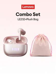 Lenovo LE232ANC Noise Cancelling Bluetooth Headphones, Half In-Ear Design With Battery Level Display, Large Dynamic Driver, Surround Sound, High-Definition Calls, Low Latency, Long Battery Life, Comfortable Silicone Wireless Earbuds Compatible With Smartphones And Computers - View 13