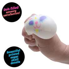 NeeDoh Nee Doh Sugar Skull Cats Stress Ball - Day Of The Dead Cat Squishy Fidget Toy, Slow Rebound Anxiety Relief Squeeze Toy For Kids & Adults, Assorted Designs - Multicolor - View 3