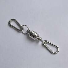 2pcs Heavy Duty Magnetic Metal Buckles With Rings, Carabiner, Strong Magnetic Double Buckle, 5.0 KG Pull Force, Powerful Fastening Connector, Suitable For Outdoor Tools, Camping Gear And Backpack Equipment Connection - Multicolor - View 3