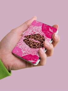 1PC Y2K Series Portable Vanity Mirror, Foldable Lightweight Ultra-Thin Convenient Hand Mirror, PU Leather, Suitable For Multiple Scenarios And All People, Rectangular Small Mirror, Pocket Mirror, Leopard Print, Lips, Cherry, Bow, Rose Pattern Design, Exquisite And Delicate, Easy To Carry, Handheld Makeup Mirror, 180° Flip Cover, Multi-Functional - Multicolor - View 6