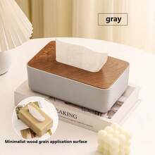 1pc Minimalist Large Capacity Tissue Box, Double-Sided Design, Durable Thickened Material, Detachable Lid Easy To Clean And Refill, Suitable For Living Room/Bedroom/Kitchen/Office, Keep Your Bedroom, Room, Living Room More Clean And Tidy - Multicolor - View 12
