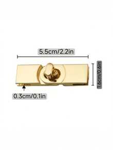 Luggage Hardware Additions Three In One Lock Buckle, One Word Twist Buckle, Rectangular Switch Lock Twist Lock, Bag Hardware Additions Decoration Switch Lock Buckle, Bag Additions, Additions, Streamlined Hardware, Rectangular Buckle,For Diy Making Craft Bag Purse Buckle Accessories Replacement - Multicolor - View 7