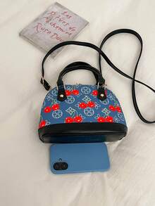 2026 New Small Shell Bag Minimalist Cherry Premium Handheld Crossbody Bag - Black - View 5