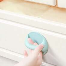 Oval Silicone Pull Handle - No Drill Adhesive Backing Helper, Suitable For Cabinets, Drawers, Doors, Toilets, Strong Grip Durable Design, Elderly And Children Friendly, Farmhouse Summer Decor, Perfect Housewarming Gift, Minimalist Home, Random Color Shipped - Multicolor - View 4
