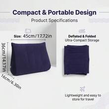 2pcs/Set Portable Multifunctional Inflatable Triangle Pillow, Press-To-Inflate Design, Supports Various Postures, Suitable For Side Sleeping, Lying Down And Sitting, Ideal Comfort Companion For Home, Office And Travel - Triangular Pillow - View 2