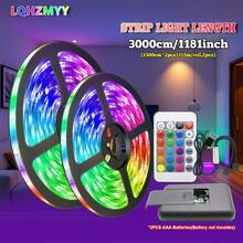 5V Indoor LED Light Strip, Length 3.28ft To 131.23ft, Multiple Specifications Cuttable, RGB Color Changing LED Light Strip With 24-Key Remote Control, Easy Adhesive Suitable For Room, Home, Kitchen, Cabinet Decoration, Party And Other Occasions - Multicolor - View 20