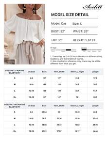 Acelitt Summer White Ruffled Off-Shoulder Lace Inlay Sleeve Pattern Blouse - White - View 4