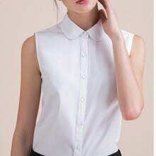 Women Lightweight Cardigans - Black Pointed Collar - View 8