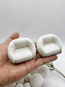 Sofa Chair Mini Model, Plastic Material Miniature Sofa Model, Realistic Miniature Sofa, Miniature Leisure Stool Ornament, Fairy House Decoration Accessory, Micro Scene Photography Prop - Suitable For Decorating Model House - Beanbag Chair - View 10