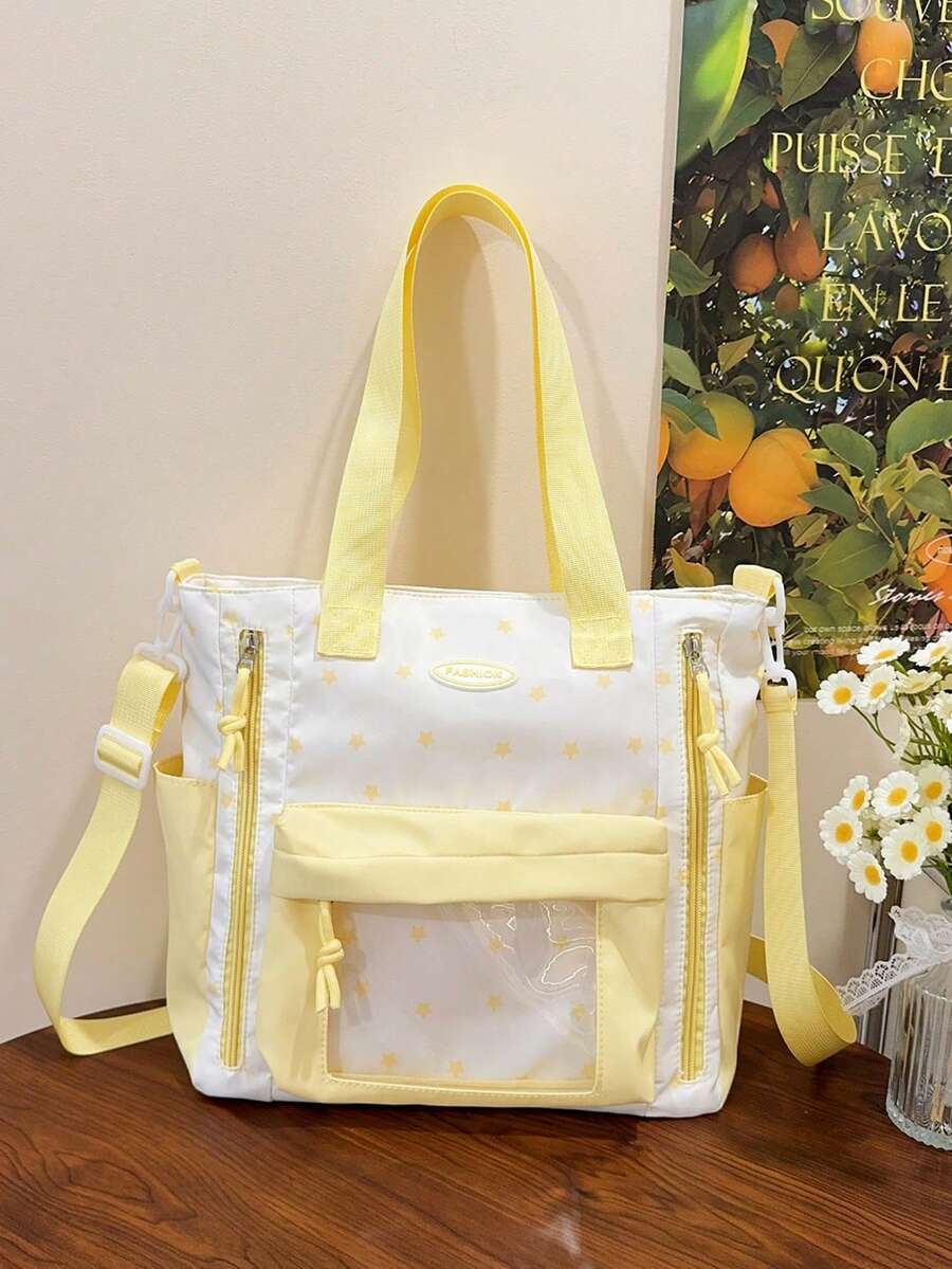 Cute & Stylish Large Capacity Crossbody Bag, Suitable For Commuting, Students, Daily Use Shoulder Tote Bag