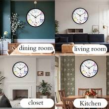 Miniso Sanrio Characters Wall Clock With Hello Kitty, Cinnamoroll, My Melody, Kuromi, Pompompurin & Pochacco, Rainbow Stripes & Cute Snacks Design Perfect For Bedroom, Living Room & Dining Room Decor - White - View 5