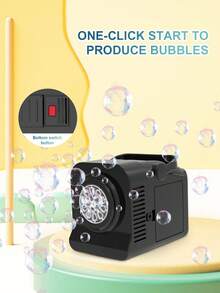 Fully Automatic Bubble Machine - A Portable Bubble Machine With A Handle, Capable Of Producing Over 10,000 Bubbles Per Minute. An Automatic Leak-Proof Children's Bubble Blower, Rechargeable, Perfect For Parties And Weddings. (Without Batteries And Without Bubbles) - Multicolor - View 11