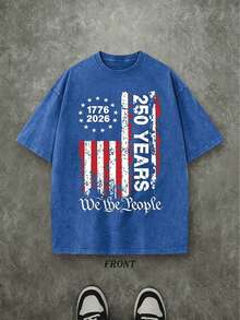 250Th Anniversary USA Shirts For Men American Flag T-Shirt 4Th Of July Shirt 250 Years Birthday Patriotic Tops Camisas Para Mujer Graphic Tees Cotton Tops Women Men Camisetas Para Mujer - Xám - Xem 1