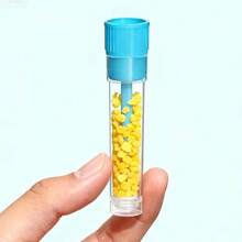 10 piezas Botellas de muestra de plástico con cucharas, convenientes para manipular y almacenar muestras de laboratorio y alícuotas - Ver 5