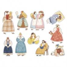 Amie Sticker アミ ステッカー かわいい フレークシール 水彩ガール 上質紙 日本製 - ストーリーガール - チェックする 2