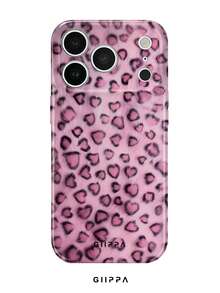 GIIPPA 1 Pieza Funda de teléfono con diseño hiperrealista de corazón de leopardo rosa, compatible con iPhone 17 Pro Max, 16 Pro Max, 15 Pro Max, 14 Pro Max, funda de teléfono coreana de alta gama e interesante, también se ajusta a 11/12/13/14/15/16 Pro Max Plus, diseño elegante adecuado tanto para hombres como para mujeres, regalo ideal para la novia en Navidad, San Valentín, Pascua, temporada de bodas y cumpleaños - Multicolor - Ver 1