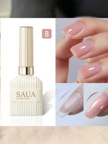 SAUA Nude Pink Gel Nail Polish, Translucent Gel Nail Polish 15ml, DIY Home Nail Salon High Saturation Gel Polish, Suitable For Women DIY Home Nail Salon - Multicolor - View 7