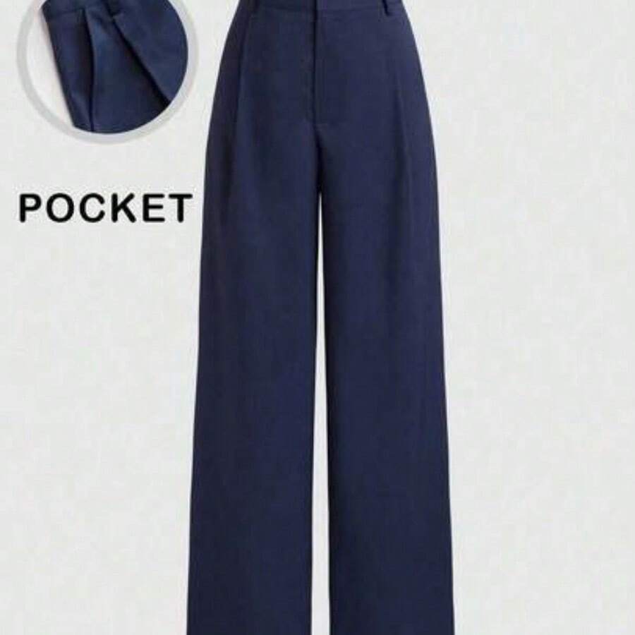 Women Pants - Navy Blue - View 1