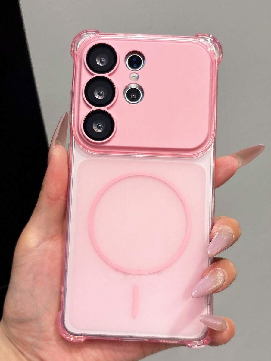 奢華透明磁吸可拆卸鏡頭手機殼，適用於 Galaxy S26 S25 S24 Ultra Plus，四角防摔相機保護防撞背蓋