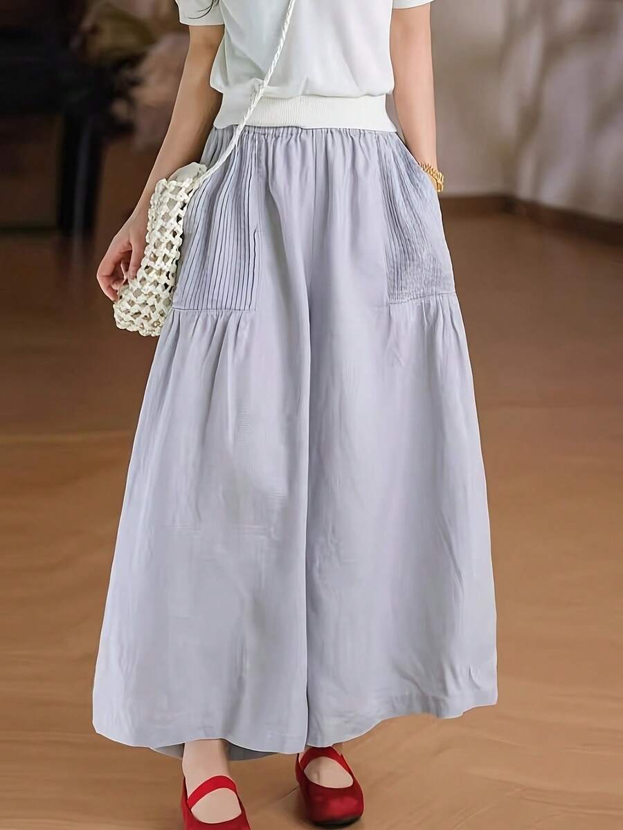 Women Pants - Light Grey - View 1