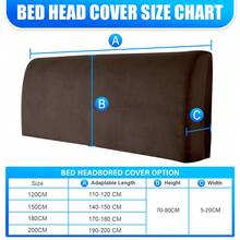 YSTYLE Copritestiera per letto, copritestiera antipolvere ed elasticizzato, copritestiera universale ispessito, più morbido, elastico, lavabile, per decorare la camera da letto. - Caffè scuro - Visualizzare 3