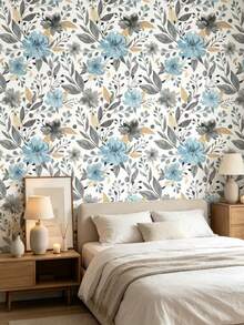 1 Cuộn Giấy Dán Tường Hoa Văn Xanh Dương, Phong Cách Bohemian, Giấy Dán Tường PVC Có Thể Tháo Rời, Thiết Kế Tự Dính Hiện Đại. Miếng Dán Tường Đa Năng Và Trang Trí Nhà Cửa này phù hợp để trang trí tủ, điểm nhấn phòng ngủ, tấm dán tường, cũng như các bức tường tạo điểm nhấn hoặc trang trí nội thất khắp nhà. - Nhiều màu - Xem 9