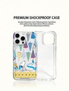 Miniso Snoopy 手機殼輕巧防滑防摔，透明設計適合夏季，卡通動漫風格，適用於 iPhone17 17Air 17pro 17promax11 12 13 15 16pro 16promax 14Plus 15Plus 16Plus 15pro 16promaxXR，適合送給親友的節日禮物 - 無色 - 查看 2