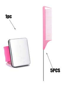 4pcs Plastic Hair Combs, Suitable For Thick/Curly/Fine/Long/Short Hair, Unisex, Ideal For Salon And Home Use. Magnetic Wrist Strap, Iron Suction Cup Hair Clip, Sewing Supplies, Metal Hair Clip Styling Tool Comb, Anti-Static Hair Comb, Hair Styling Tool, Hair Accessories. - Multicolor - View 29