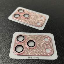 Luxury Rhinestone Lens Film, Minimalist Elegant Scratch-Resistant, Anti-Explosion, Anti-Scratch Lens Protector - Purple - View 3
