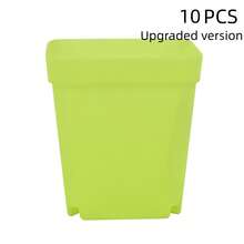 Multi-Color Small Square Planter Pots With Trays, Plastic Succulent Planters, Gardening Home Decor, Flower/Vegetable Seed Planting, Balcony Garden, Flower Seedling - Small Flower Pots - View 24