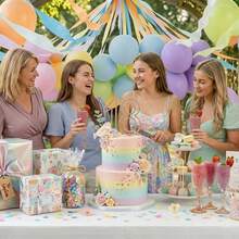 Pastel Balloons Latex Party Balloons With Pastel Streamers, Star Garland And Gold Number Balloon, Birthday Decorations For Women Girl, Multicolor Macaron Balloons For Birthday Rainbow Party Baby Shower Wedding Decorations - 21st Birthday - 查看 3