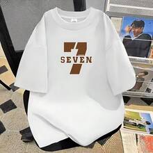 Printed T-Shirt For Men And Women - White - View 1