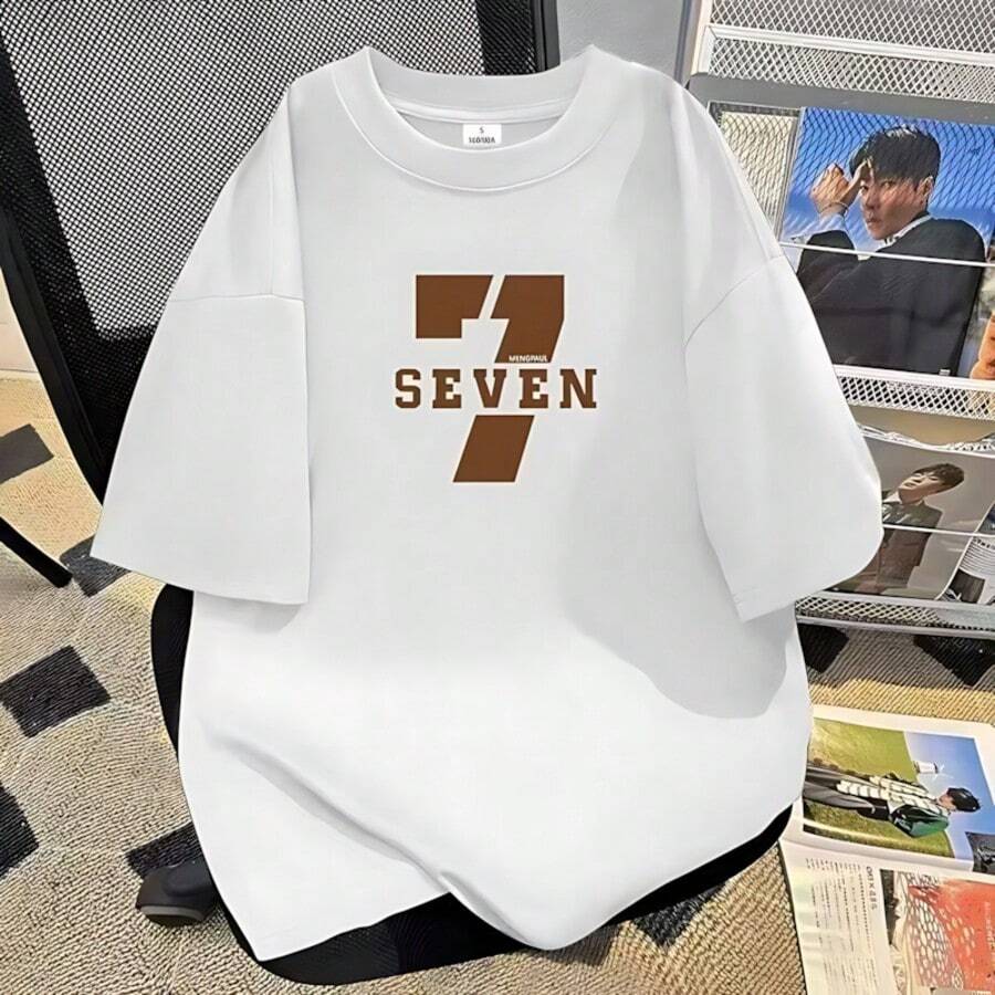 Printed T-Shirt For Men And Women - White - View 1