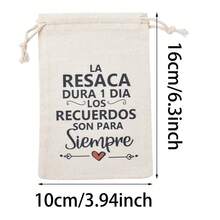 10pcs Beige Spanish Wedding Party Hangover Recovery Kit Drawstring Bags, Party Favor Packaging Gifts - Beige - View 2