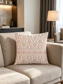 1pc Bohemian Style Geometric Print Decorative Pillow Cover, Size 45*45cm, Geometric Pattern, Suitable For Living Room, Bedroom, Office Decor (Pillow Insert Not Included) - Multicolor - View 2