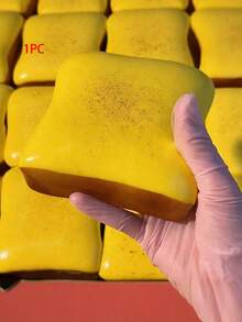 1個柔軟奶油吐司造型慢回彈壓力緩解玩具，柔軟有趣吐司，慢回彈擠壓吐司玩具，柔軟蓬鬆吐司玩具，適合作為派對壓力緩解禮物，派對遊戲玩具，逼真食物玩具，柔軟彈性麵團質地壓力緩解玩具，緩解焦慮，辦公室放鬆 - 多色 - 查看 10