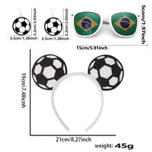 Set de 3 Accesorios para Hinchas Copa Mundial 2026 México, Diadema + Pendientes + Gafas, Ideal para Fotos y Partidos - por encargo - Ver 7