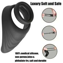 Silicone Cock Ring Prostate Massager Male Penis Enhancement Long Lasting Cockring Sex Toys For Men Masturbstrtee - one-size - View 6