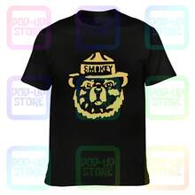 Cc Filsons Smokey Bear T-Shirt Tee Shirt Vtg Funny Hip Hop All-Match - Black - View 1