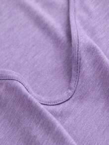 2026 New Women's V-Neck Colored Cotton T-Shirt, Soft And Comfortable Printed Sleeveless T-Shirt, Printed T-Shirt Women's Top, Plus Size Women's Sleeveless T-Shirt, Suitable For Leisure, Dating, Sports, Home, And Can Also Be Used As A Gift For Mothers And Wives - 紫色 - 查看 4