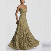 European And American Style Women's Evening Dress, New Fashion Versatile Hot Girl Style Burgundy Sexy Slip Dress - 紅色 - 查看 10