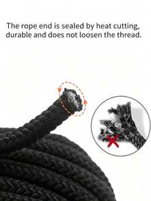 1pc 6mm Rope, Binding Equipment Rope, Outdoor Wear-Resistant Tent Guy Line, Braided Nylon Rope Camping DIY Bracelet Outdoor Multi-Function, Tent Rope Survival Accessories Camping Supplies - 3M - View 6