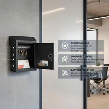 [Free Shipping] Durable Steel Security Mailbox 12'' For Home Office Apartment, Combination Lock Wall Mount Hardware Charcoal Gray Finish-XY553043 - Default0 - View 4
