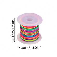 Cuộn dây nylon màu 20m/cuộn - rộng 0.8mm, sợi nylon bện màu sắc rực rỡ đa dạng (trắng, đỏ, hồng, vàng, xanh dương, đen, vàng kim, cầu vồng), lý tưởng để làm đồ trang sức DIY (vòng tay, dây chuyền, móc khóa), vật liệu thủ công cho phụ kiện handmade, xâu hạt & dự án macramé, hoàn hảo cho thủ công mùa xuân/hè, trang trí quà tặng sinh nhật & lễ hội, phong cách đa năng - Dây điện - Xem 3