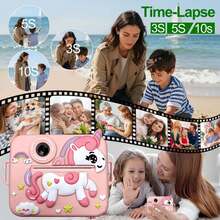 Kids Camera, Kids Instant Camera Set, Digital Camera Set, Equipped With 3 Rolls Of Film And 6 Colored Pens, Can Inspire Children's Drawing Ability. With Cute Cartoon Shaped Shell, This New Model Is Suitable As Christmas, Birthday And New Year Gift For Children Aged 3 To 12, Also Suitable As Portable Camera Toy For Boys And Girls To Record Life. - Multicolor - View 10